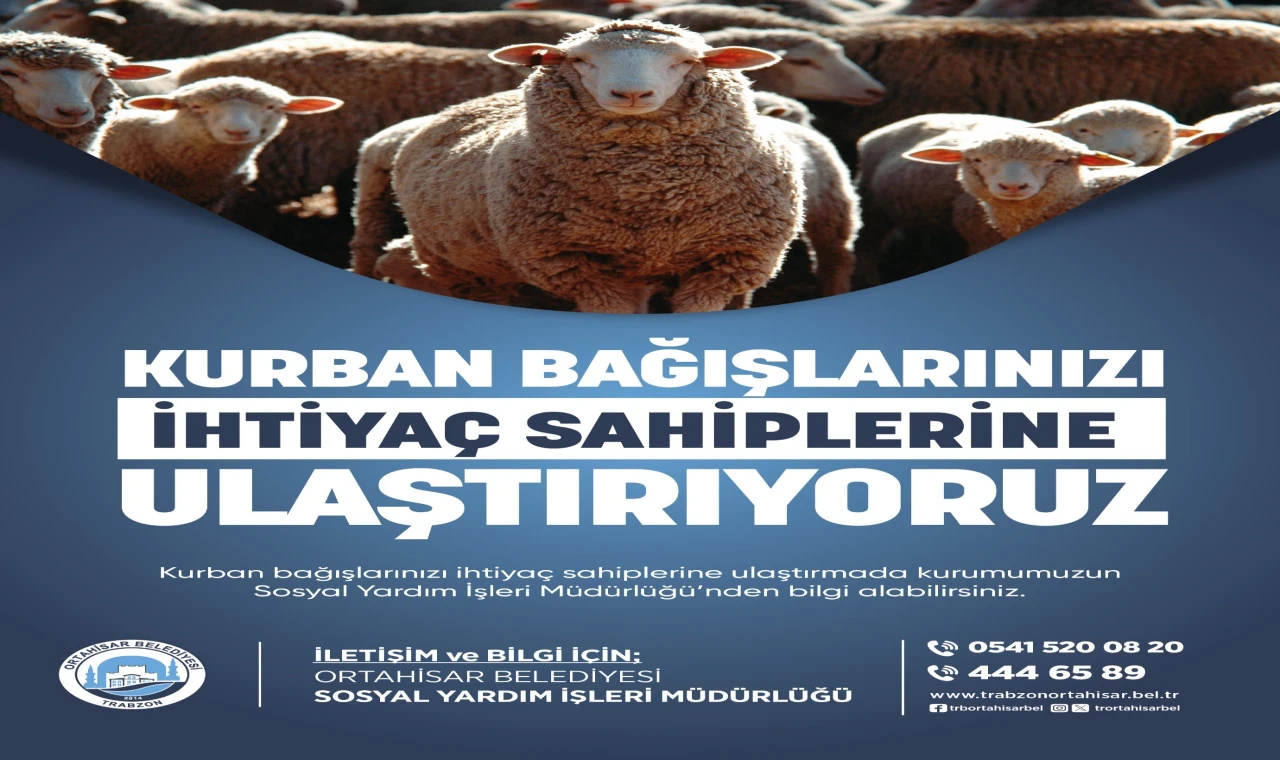 Ortahisar'da kurban bağışları ihtiyaçlılara