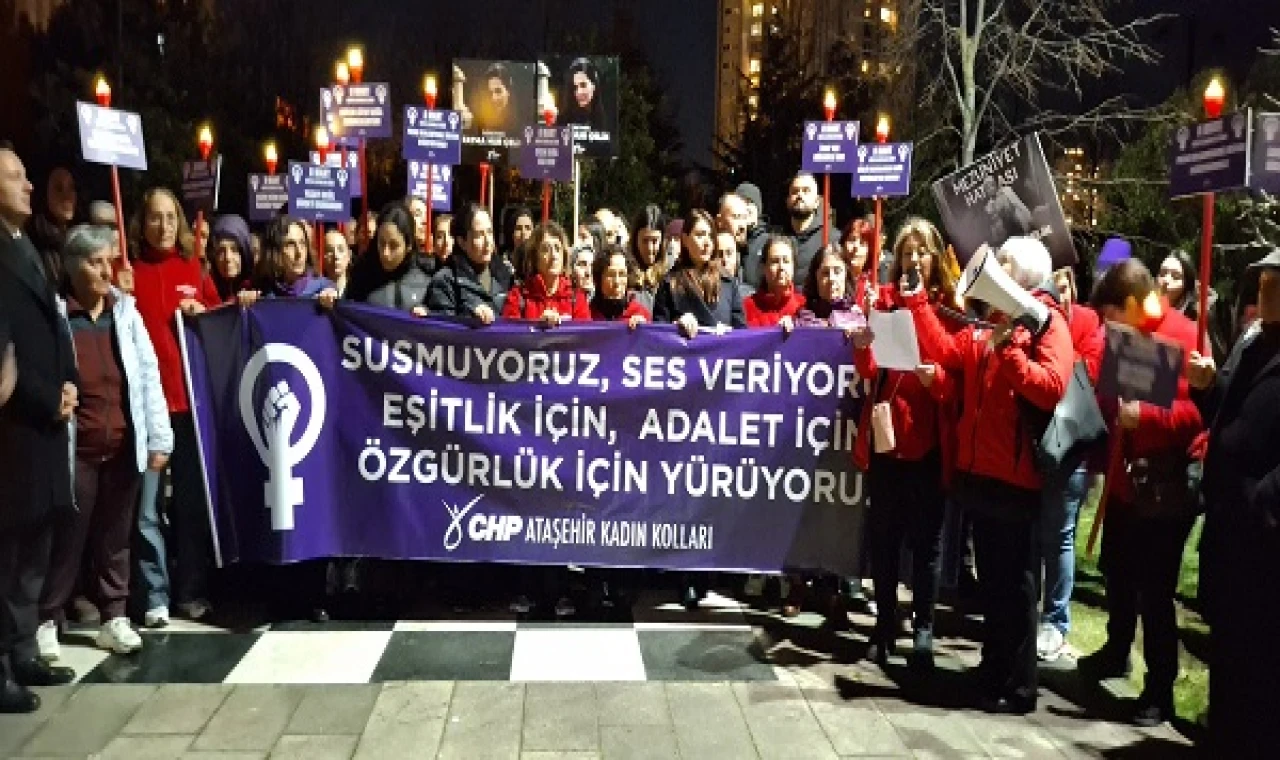 CHP'li kadınlar Ataşehir'i inletti: Susmuyoruz, korkmuyoruz, itaat etmiyoruz!