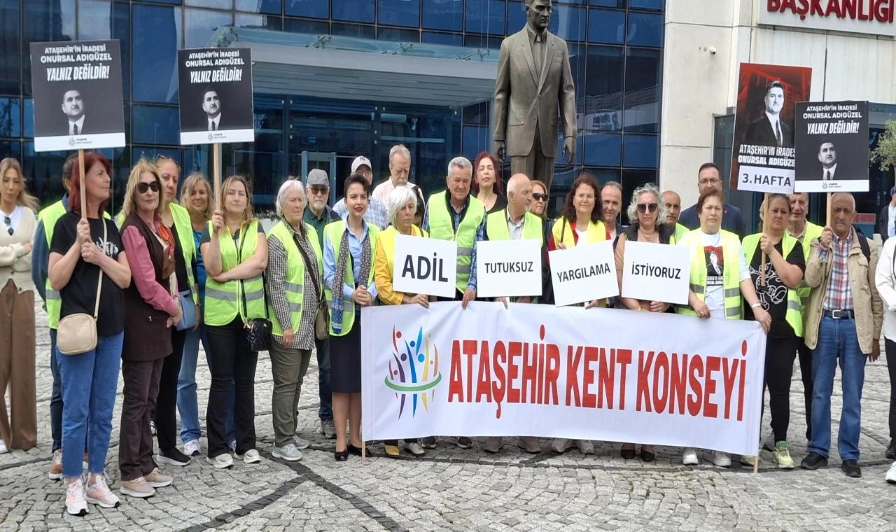 Ataşehir Kent Konseyi, Başkan Adıgüzel için sessiz eylemde