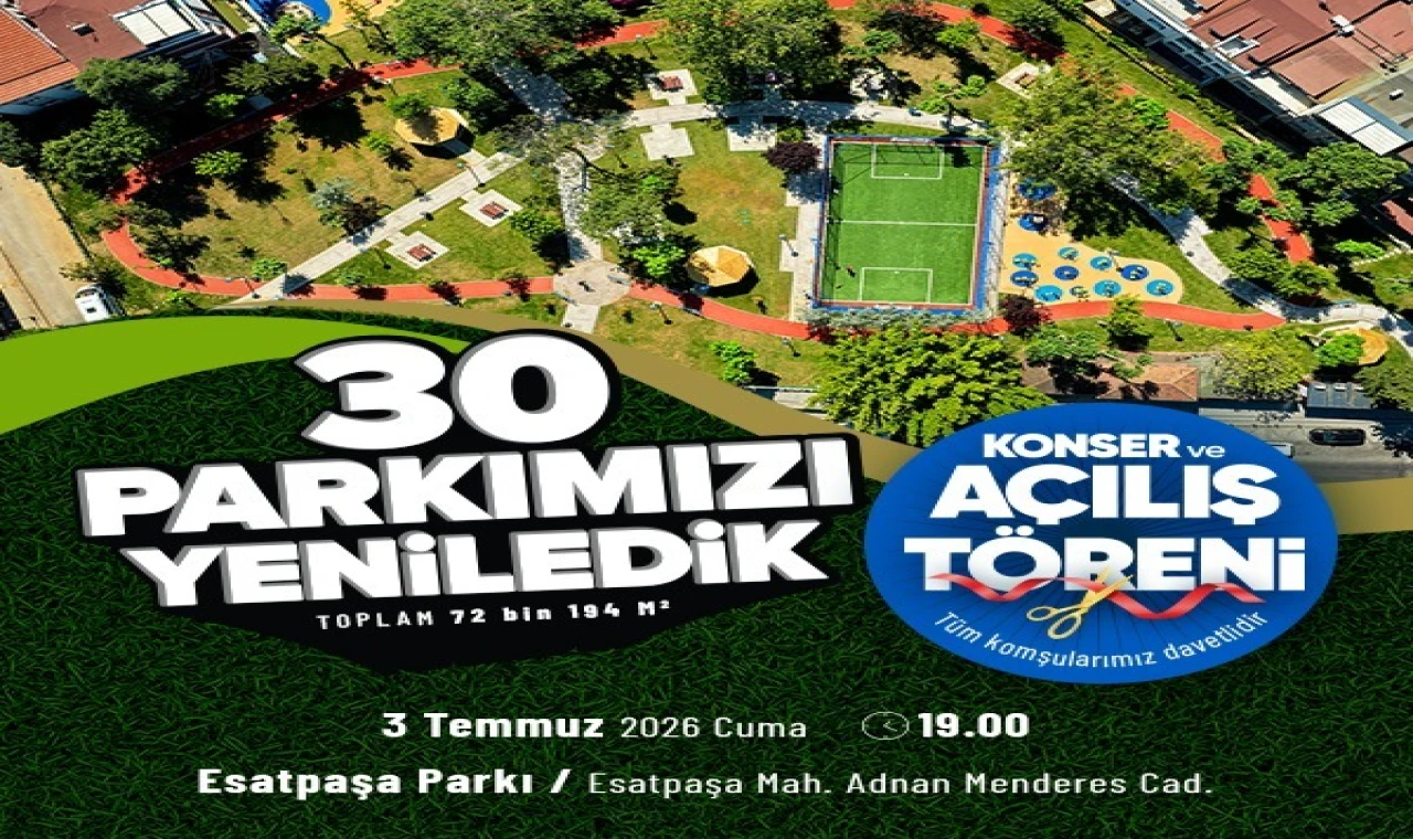 Ataşehir'de 30 park için açılış töreni