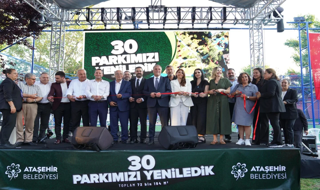 Ataşehir'de yenilenen 30 park açıldı