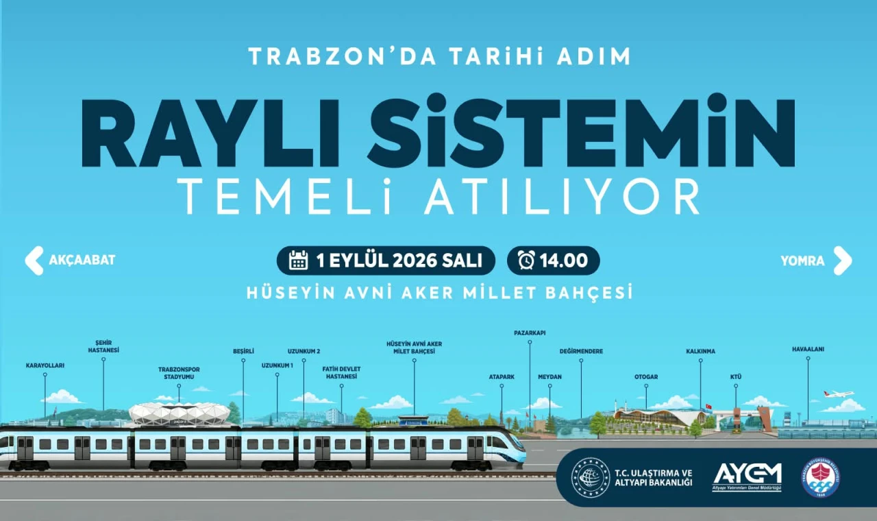 Trabzon'da Raylı Sistemin temeli Avni Aker'de atılacak