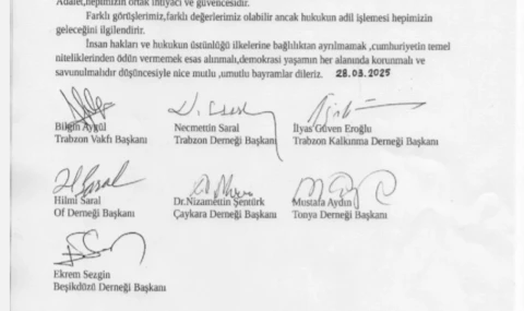 Ankara'daki Trabzon Vakıf ve Derneklerinden Açıklama: Hukukun üstünlüğü...