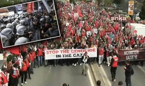 'Filistin' ikiyüzlülüğü... CHP'ye yasak, İHH'ye değil! Üsküdar'da 'Mehmetçik Gazze'ye' sloganları...