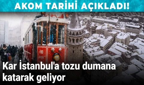 Kar İstanbul'a tozu dumana katarak geliyor: AKOM tarihi açıkladı