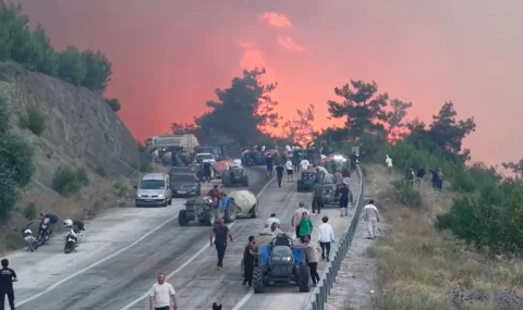 Bursa'da yangına saat 7.30'da havadan müdahale başladı