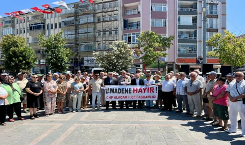 CHP SAMSUN ALAÇAM'DA  'MADENE HAYIR!' DİYOR