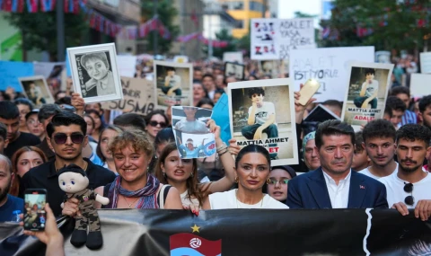 TRABZON'DA  ‘MATTİA AHMET İÇİN ADALET YÜRÜYÜŞÜ