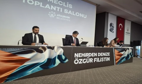 Ataşehir Belediye Meclisi toplantısına Filistin'de soykırıma tepki damga vurdu