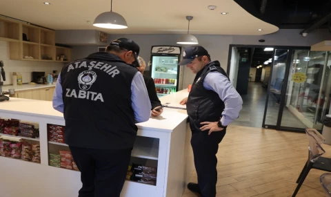 Ataşehir'de okul kantindeki denetim altında