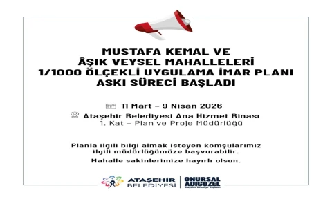 Ataşehir'de iki mahallenin İmar Planları askıda