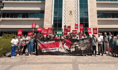 Nilüfer'de 'çöp depolama tesisi'ne tepki