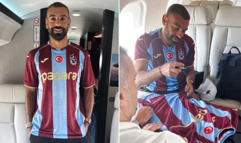 Salah Trabzonspor'a katılmak için geldi: 'Bize her yer Trabzon' dedi