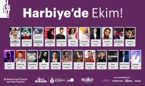 Harbiye Açık Hava'da ekim ayı müzik şöleni